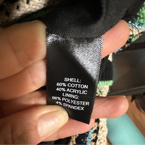 Rachel Zoe two piece crochet green stripped crop top and skirt size M - Picture 8 of 15